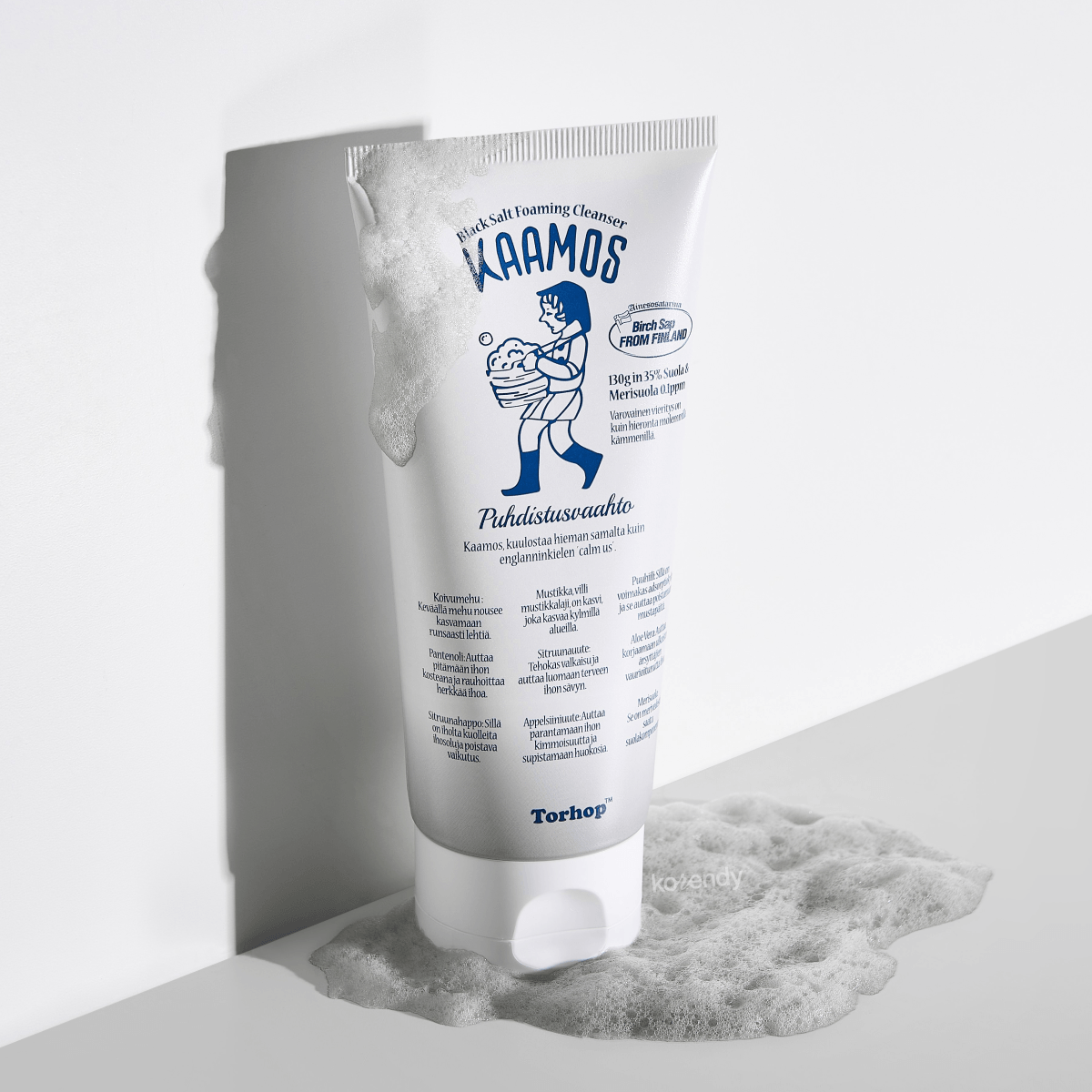 Torhop - Kaamos Black Salt Foaming Cleanser  (Arındırıcı ve Sebum Dengeleyici Siyah Tuz ve Kömür Tozlu Köpük Temizleyici) 130g (%15-%30 Lansman İndirimi)