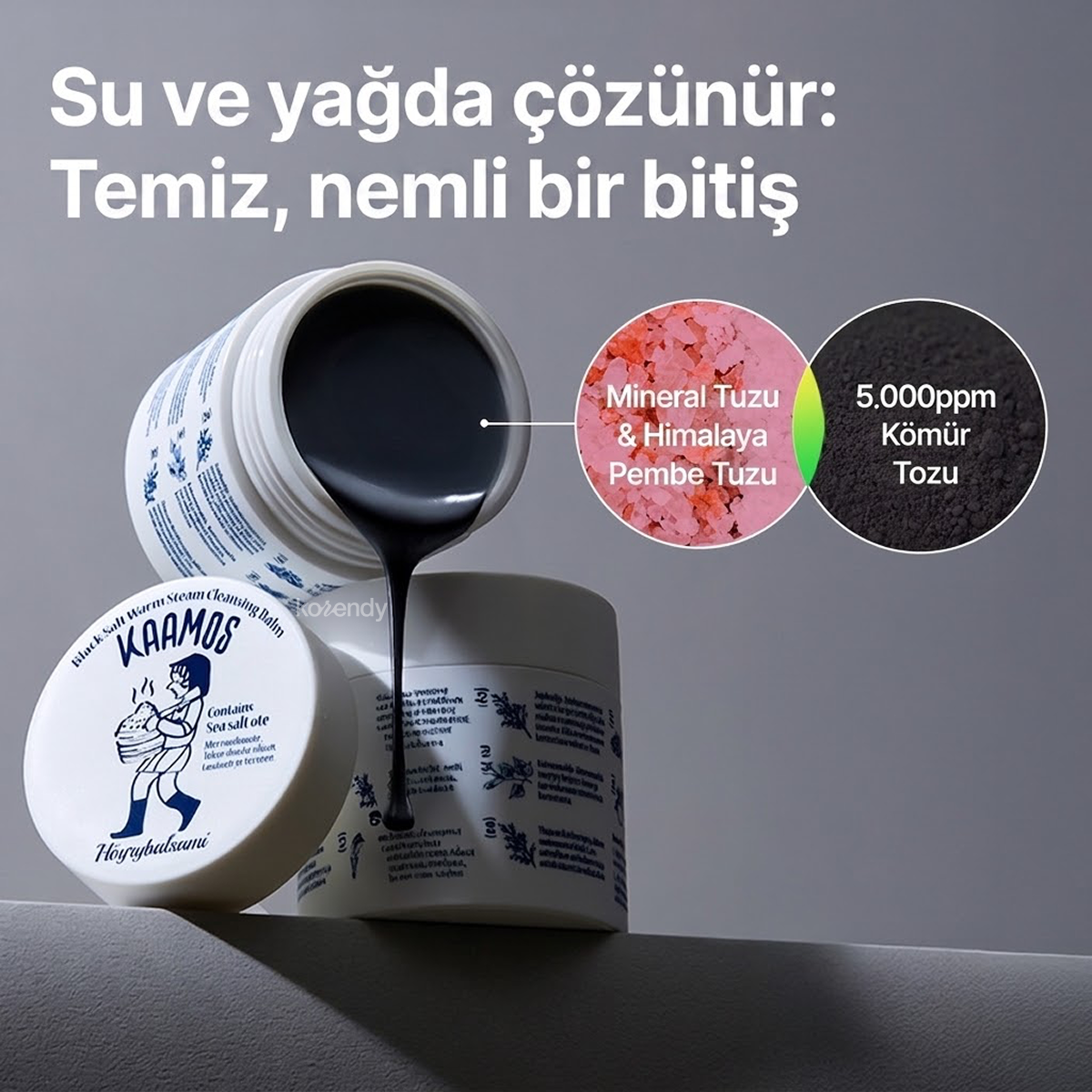 Torhop - Kaamos Black Salt Warm Steam Cleansing Gel Balm (Termal Etkili Siyah Tuz ve Kömürlü Temizleme Jel Balmı) 100g (%15-%30 Lansman İndirimi)