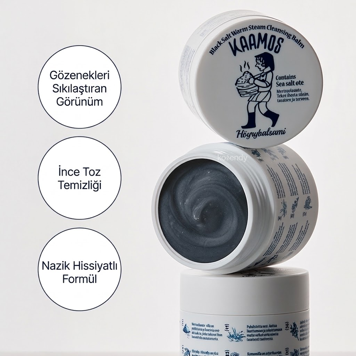 Torhop - Kaamos Black Salt Warm Steam Cleansing Gel Balm (Termal Etkili Siyah Tuz ve Kömürlü Temizleme Jel Balmı) 100g (%15-%30 Lansman İndirimi)