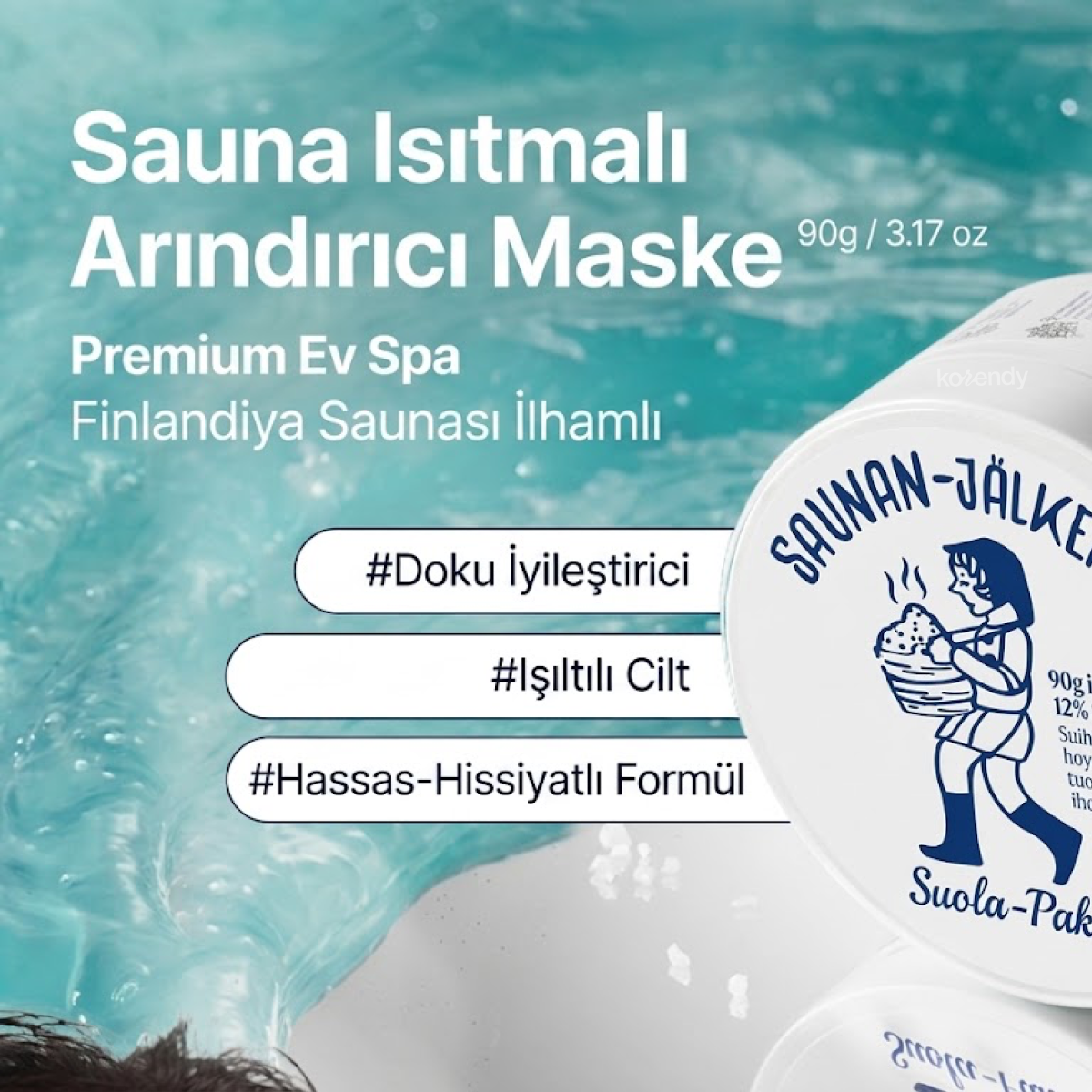 Torhop - Saunan Heating Salt Mask (Gözenek ve Fazla Sebum Karşıtı Isınan Finlandiya Saunası Etkili Maske) (%15-%30 Lansman İndirimi)