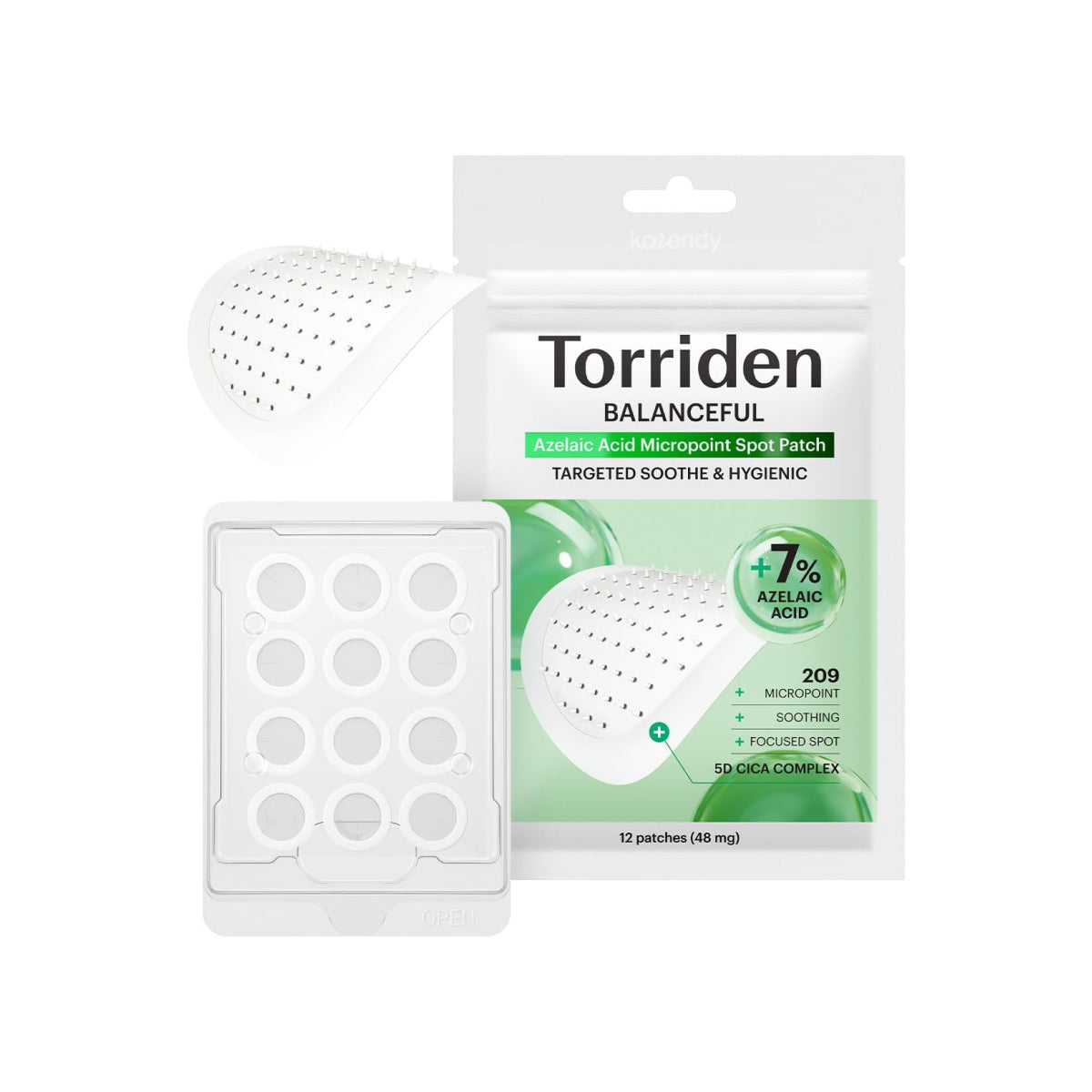 Torriden - BALANCEFUL Azelaic Acid Patch 12'li (%7 Azelaik Asit ve 5D Cica Kompleksli Akne Bandı) (%50 İndirimli)