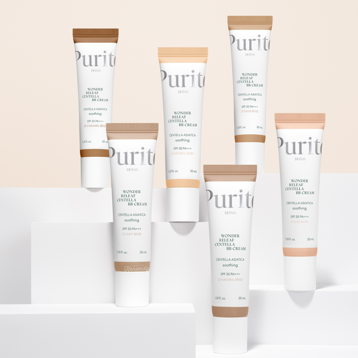 Purito - Wonder Releaf Centella BB Cream SPF30 PA+++ (Yüksek Örtücü Besleyici Centella Özlü BB Krem) 30ml