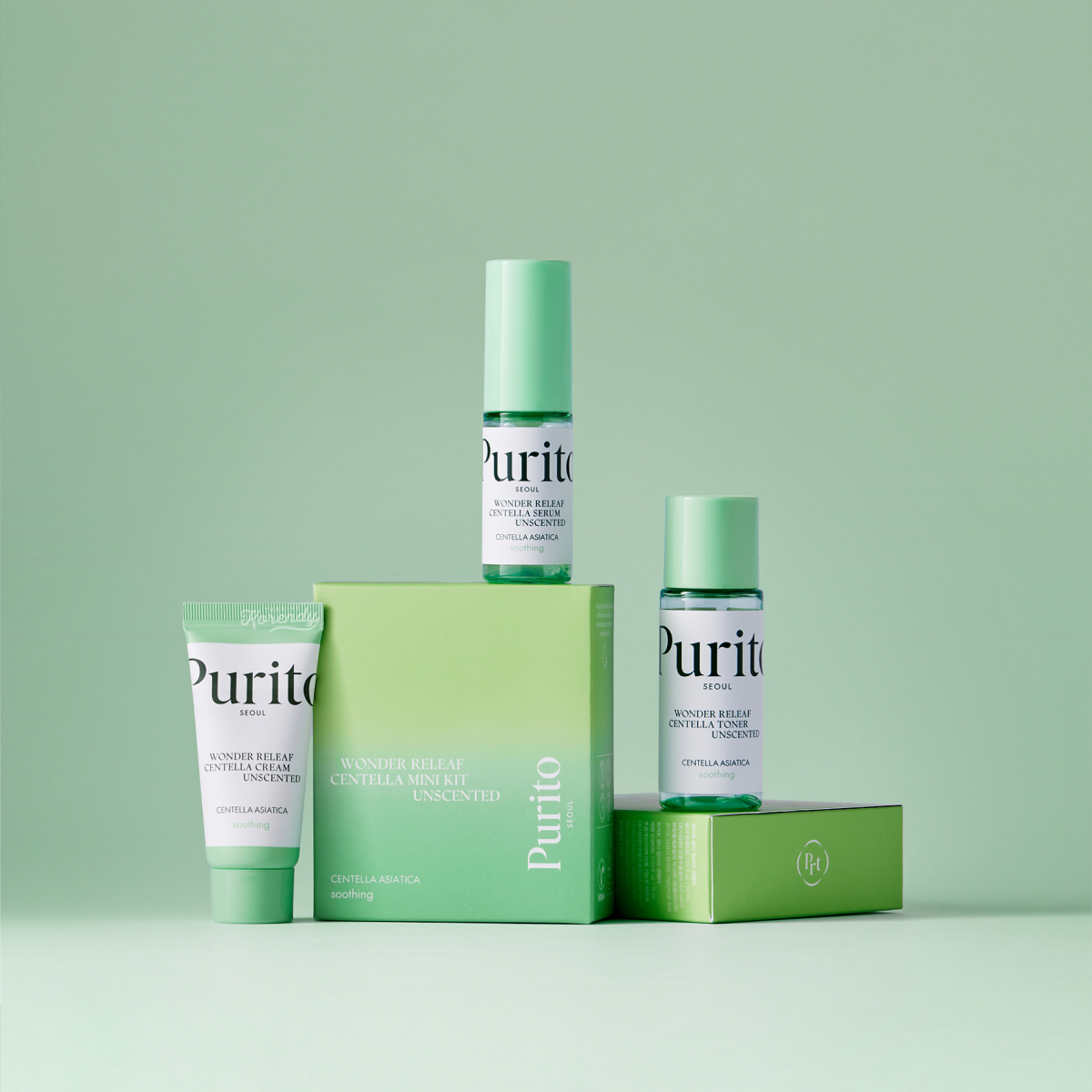 Purito - Wonder Releaf Centella Mini Kit Unscented (Centella Bakım Seti) 60ml