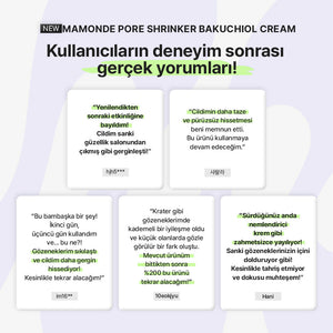 Mamonde - Pore Shrinker Bakuchiol Cream (Geniş Gözenek ve İnce Çizgi Önleyici Bakuchiol İçeren Krem) 60ml (%20 Lansman İndirimli)