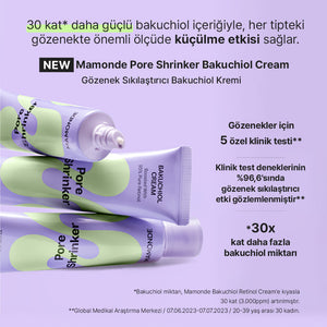 Mamonde - Pore Shrinker Bakuchiol Cream (Geniş Gözenek ve İnce Çizgi Önleyici Bakuchiol İçeren Krem) 60ml (%20 Lansman İndirimli)