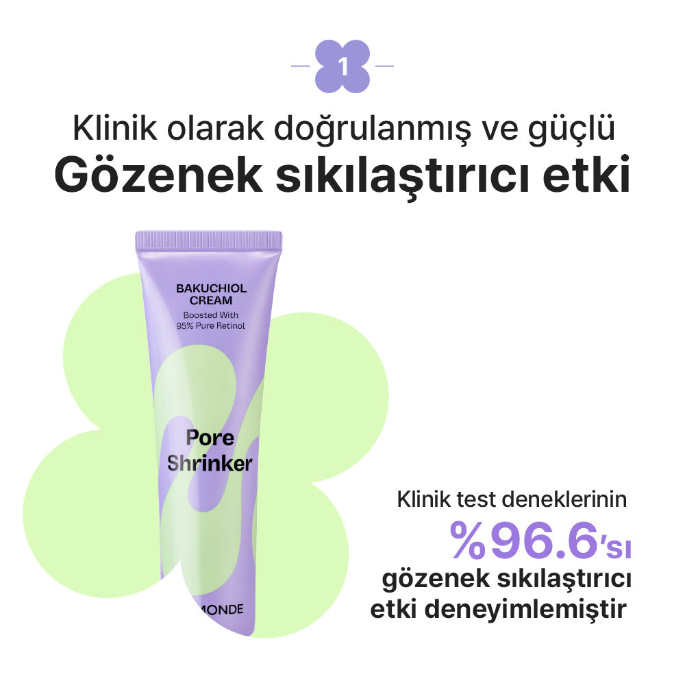 Mamonde - Pore Shrinker Bakuchiol Cream (Geniş Gözenek ve İnce Çizgi Önleyici Bakuchiol İçeren Krem) 60ml (%20 Lansman İndirimli)