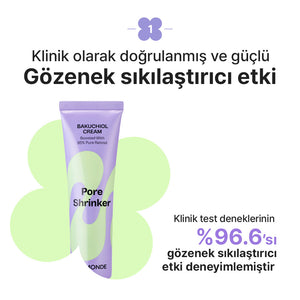 Mamonde - Pore Shrinker Bakuchiol Cream (Geniş Gözenek ve İnce Çizgi Önleyici Bakuchiol İçeren Krem) 60ml (%20 Lansman İndirimli)