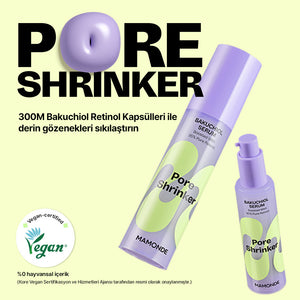 Mamonde - Pore Shrinker Bakuchiol Serum (Geniş Gözenek Önleyici ve Esneklik Koruyucu 300 Milyon Retinollü Serum) 50ml (%20 Lansman İndirimli)