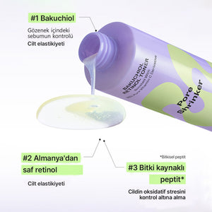 Mamonde - Pore Shrinker Bakuchiol Retinol Toner (Geniş Gözenek Önleyici ve Esneklik Koruyucu Retinollü Tonik) 200ml (%20 Lansman İndirimli)