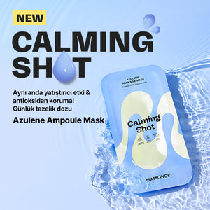 Mamonde - Calming Shot Azulen Ampoule Mask Pack (Stres Önleyici ve Nemlendirici Papatya Sulu ve Azulenli Ampul Maske) 1li (%20 Lansman İndirimli)