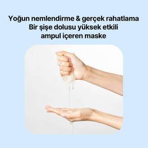 Mamonde - Calming Shot Azulen Ampoule Mask Pack (Stres Önleyici ve Nemlendirici Papatya Sulu ve Azulenli Ampul Maske) 1li (%20 Lansman İndirimli)