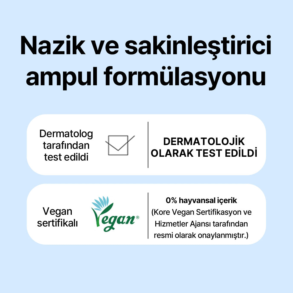 Mamonde - Calming Shot Azulen Ampoule Mask Pack (Stres Önleyici ve Nemlendirici Papatya Sulu ve Azulenli Ampul Maske) 1li (%20 Lansman İndirimli)
