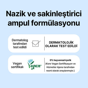 Mamonde - Calming Shot Azulen Ampoule Mask Pack (Stres Önleyici ve Nemlendirici Papatya Sulu ve Azulenli Ampul Maske) 1li (%20 Lansman İndirimli)