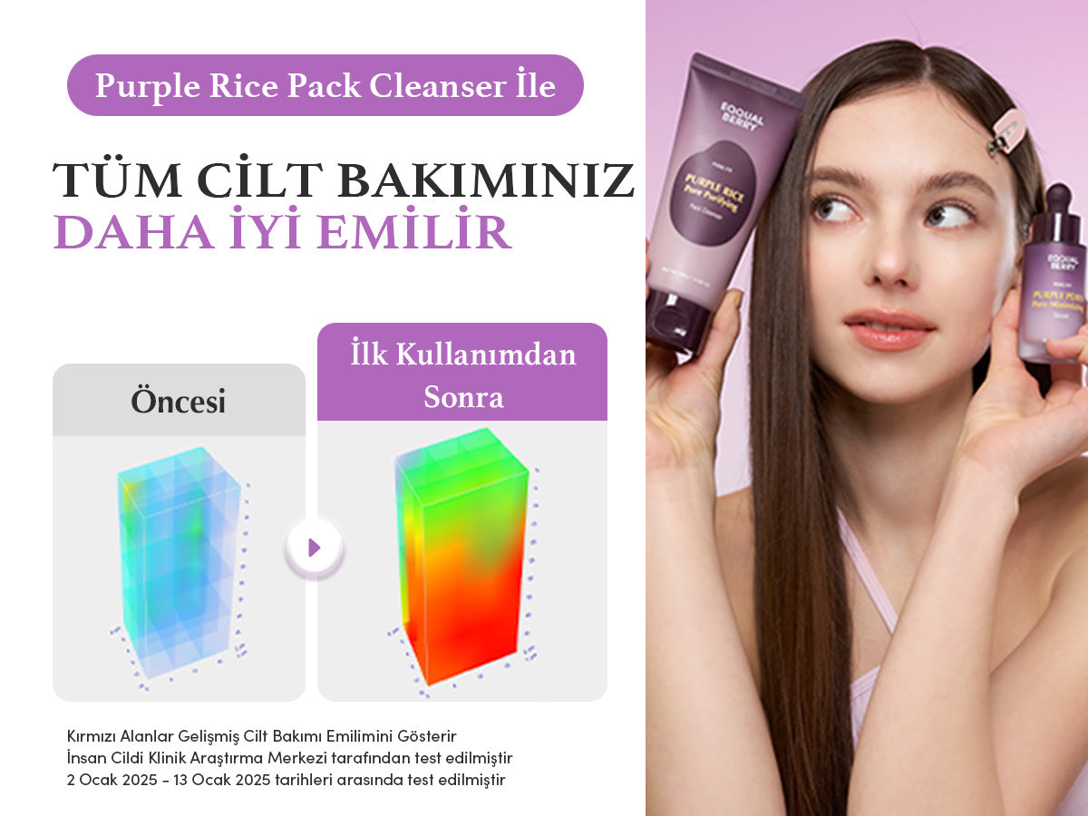 EqqualBerry - Purple Rice Pore Purifying Pack Cleanser (Geniş Gözenek Önleyici ve Ölü Deri Arındırıcı Mor Pirinçli Temizleyici) 130gr