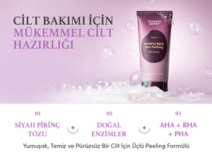 EqqualBerry - Purple Rice Pore Purifying Pack Cleanser (Geniş Gözenek Önleyici ve Ölü Deri Arındırıcı Mor Pirinçli Temizleyici) 130gr