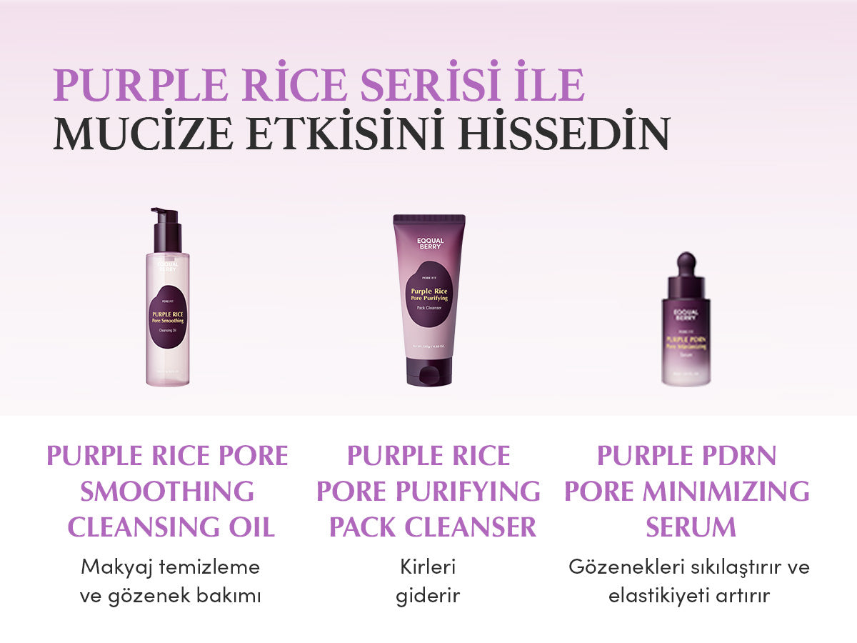 EqqualBerry - Purple Rice Pore Purifying Pack Cleanser (Geniş Gözenek Önleyici ve Ölü Deri Arındırıcı Mor Pirinçli Temizleyici) 130gr