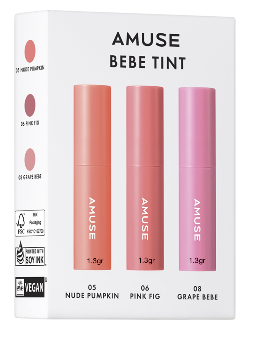 Amuse - Bebe Tint (Meyve Özlü Dolgunlaştırıcı ve Besleyici Yağlı Tint) 3.8gr (%50 İndirimli)