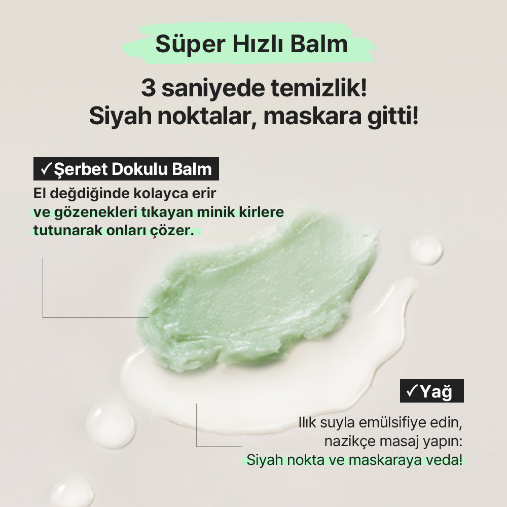 Mamonde - Amazing Deep Mint Cleansing Balm (Siyah Nokta ve Geniş Gözenek Önleyici AHA BHA PHA İçeren Temizleyici Balm) 90ml (%20 Lansman İndirimli)