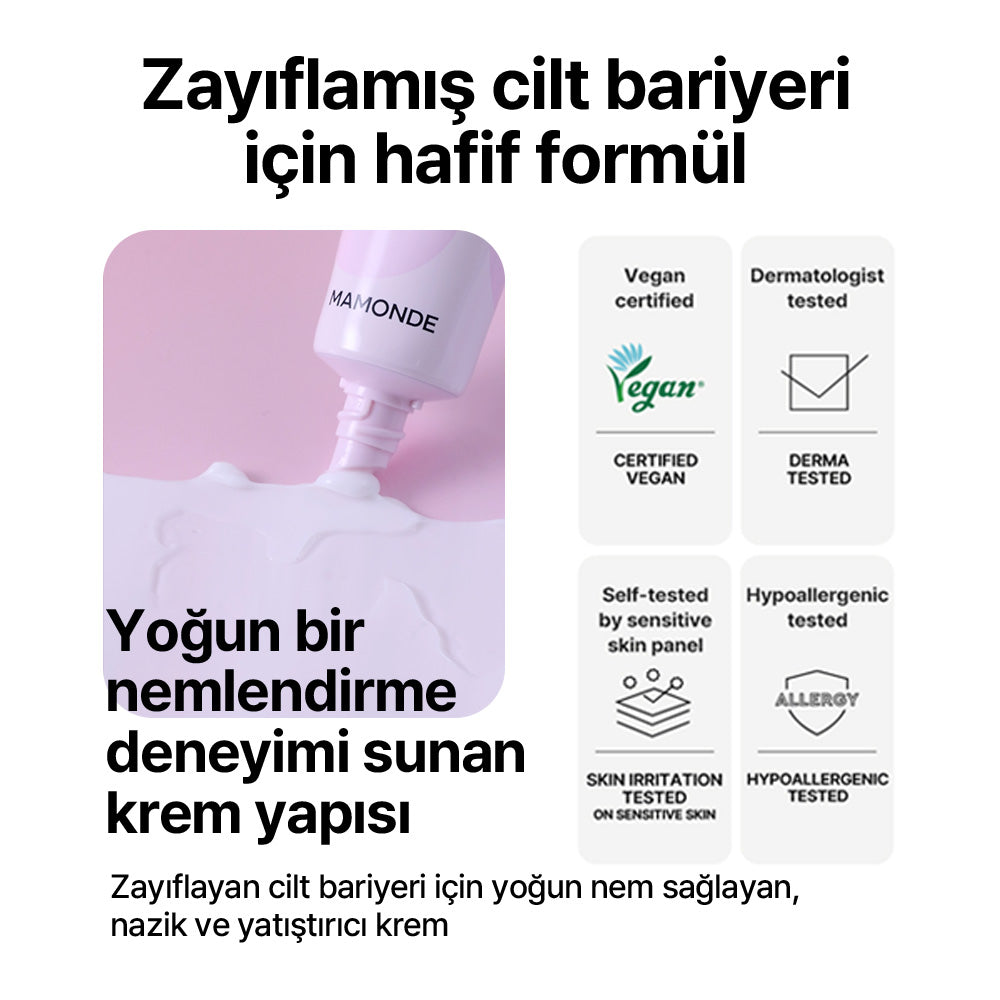 Mamonde - Probiotics Ceramide Intense Cream (Bariyer Koruyucu ve Yoğun Nemlendirici Stabilize Seramidli Krem) 60ml (%20 Lansman İndirimli)