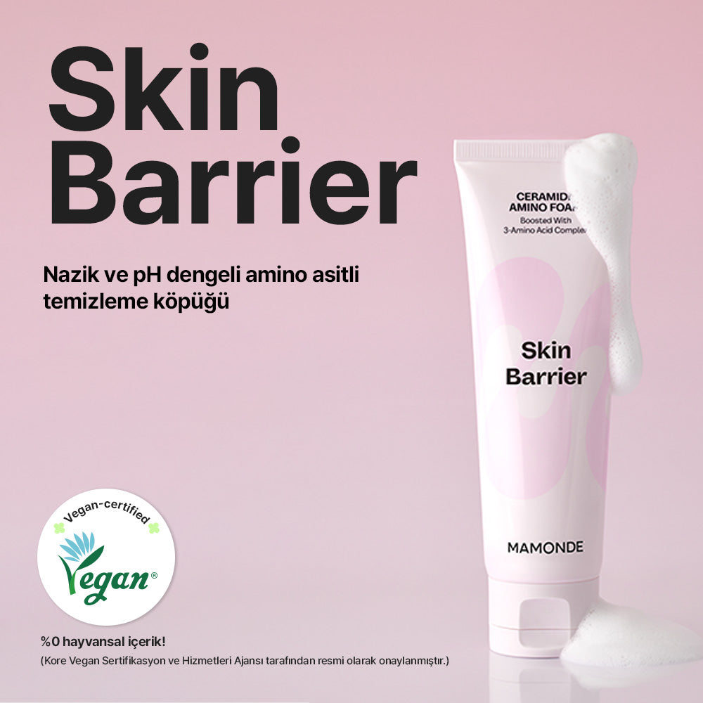 Mamonde - Ceramide Amino Foam (Makyaj ve İnce Toz Arındırıcı Bariyer Koruyucu Seramidli Temizleyici Köpük) 120gr (%20 Lansman İndirimli)