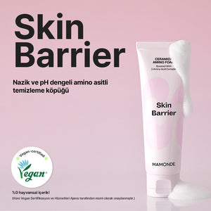 Mamonde - Ceramide Amino Foam (Makyaj ve İnce Toz Arındırıcı Bariyer Koruyucu Seramidli Temizleyici Köpük) 120gr (%20 Lansman İndirimli)