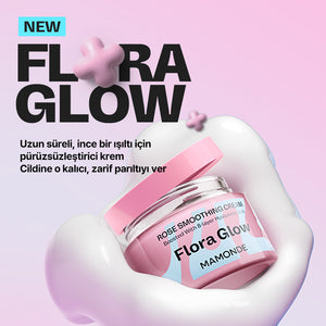 Mamonde - Flora Glow Rose Smoothing Cream (Cildi Pürüzsüz ve Yumuşak Tutan Parlatıcı Gül Peptitli Krem) 50ml (%20 Lansman İndirimli)
