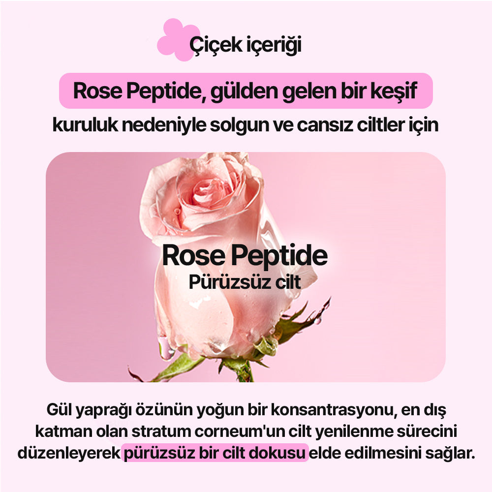 Mamonde - Flora Glow Rose Smoothing Cream (Cildi Pürüzsüz ve Yumuşak Tutan Parlatıcı Gül Peptitli Krem) 50ml (%20 Lansman İndirimli)