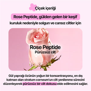 Mamonde - Flora Glow Rose Smoothing Cream (Cildi Pürüzsüz ve Yumuşak Tutan Parlatıcı Gül Peptitli Krem) 50ml (%20 Lansman İndirimli)