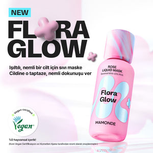 Mamonde - Flora Glow Rose Liquid Mask (Ölü Deri Arındırıcı Pürüzsüzlük Koruyucu ve Parlatıcı Gül Peptitli Sıvı Maske) 80ml