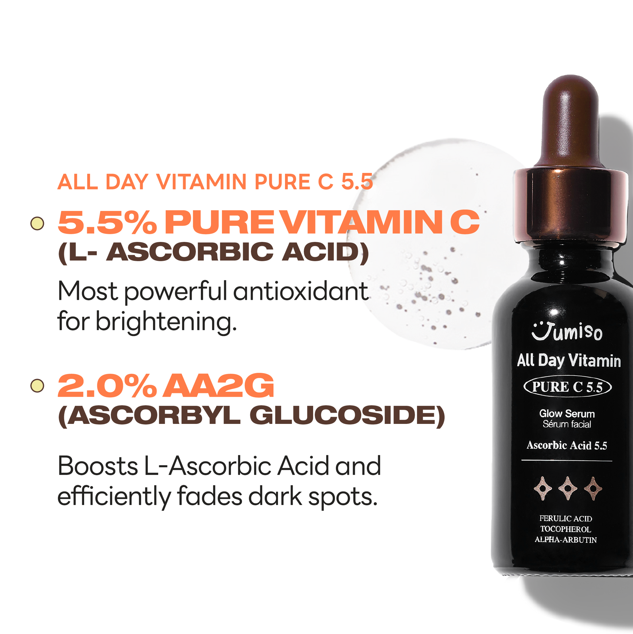 Jumiso - All Day Vitamin Pure C 5.5 Glow Serum (Leke Karşıtı Parlatıcı Saf C Vitamini Serumu) 30ml