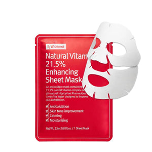 By Wishtrend - Natural Vitamin C21.5% Enhancing Sheet Mask 23gr Maske (Yaprak)