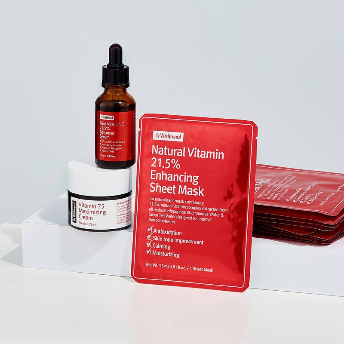 By Wishtrend - Natural Vitamin C21.5% Enhancing Sheet Mask 23gr Maske (Yaprak) Cilt Bakım 