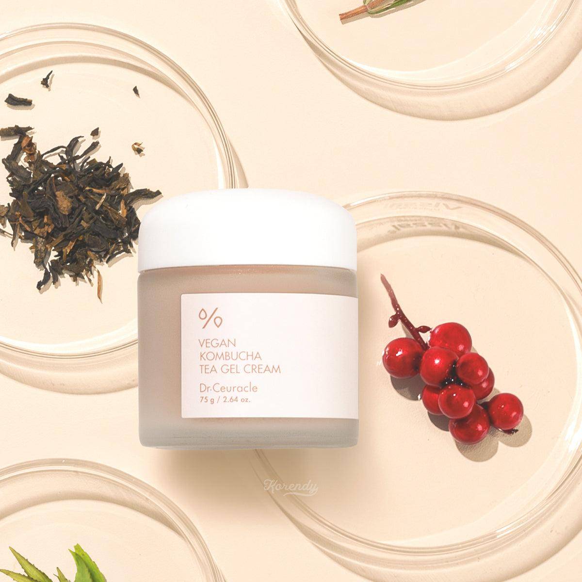 Dr.Ceuracle Vegan Kombucha Tea Gel Cream Parlatıcı Yoğun Probiyotikli Kombuça Jel Krem gr