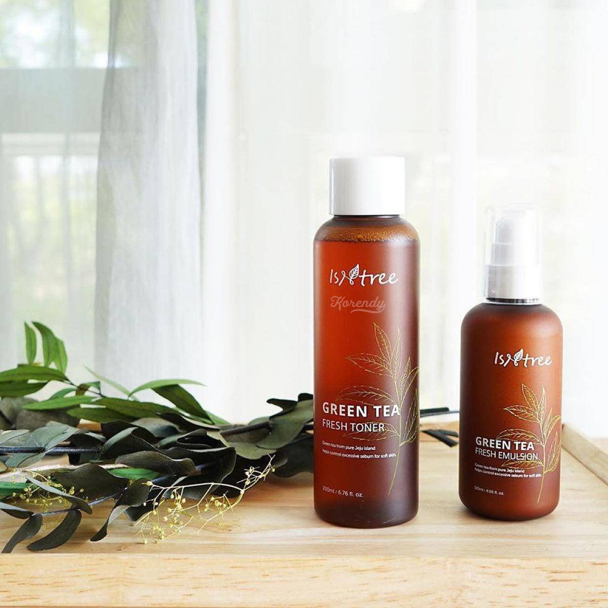 Isntree - Green Tea Fresh Emulsion (Yeşil Çaylı Nem Losyonu) 120ml Losyon Korendy Türkiye Turkey Kore Kozmetik Kbeauty Cilt Bakım 