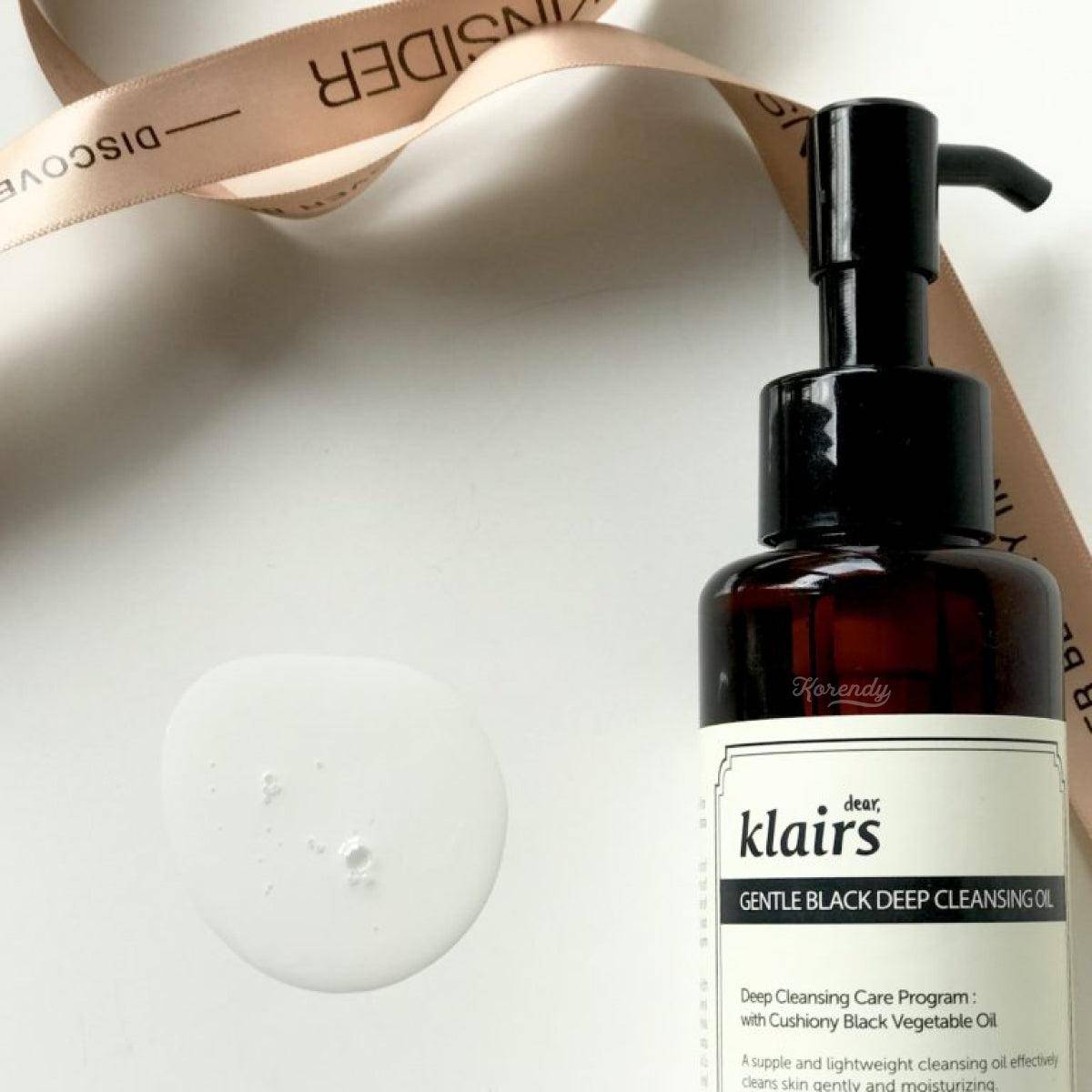 Klairs - Gentle Black Deep Cleansing Oil 150ml Temizleyici (Yağ bazlı) Korendy Türkiye Turkey Kore Kozmetik Kbeauty Cilt Bakım 