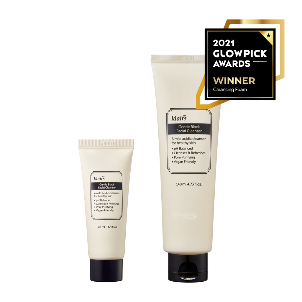 Klairs - Gentle Black Facial Cleanser - Düşük pH Antioksidan Bitkisel Temizleyici