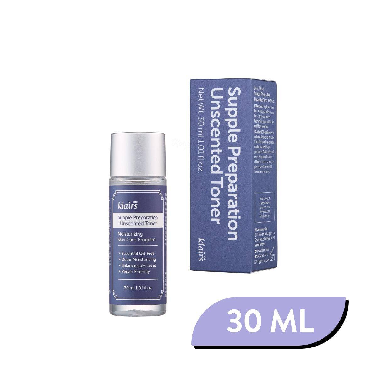 Klairs - Supple Preparation Facial Unscented Toner 30ml/180ml (Kokusuz) Tonik Korendy Türkiye Turkey Kore Kozmetik Kbeauty Cilt Bakım 
