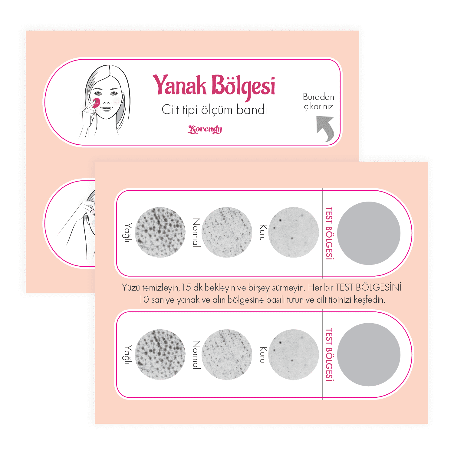 Korendy - Cilt Tipi Ölçüm Bandı (Anlık Yağlılık Testi) Arac Korendy Türkiye Turkey Kore Kozmetik Kbeauty Cilt Bakım 