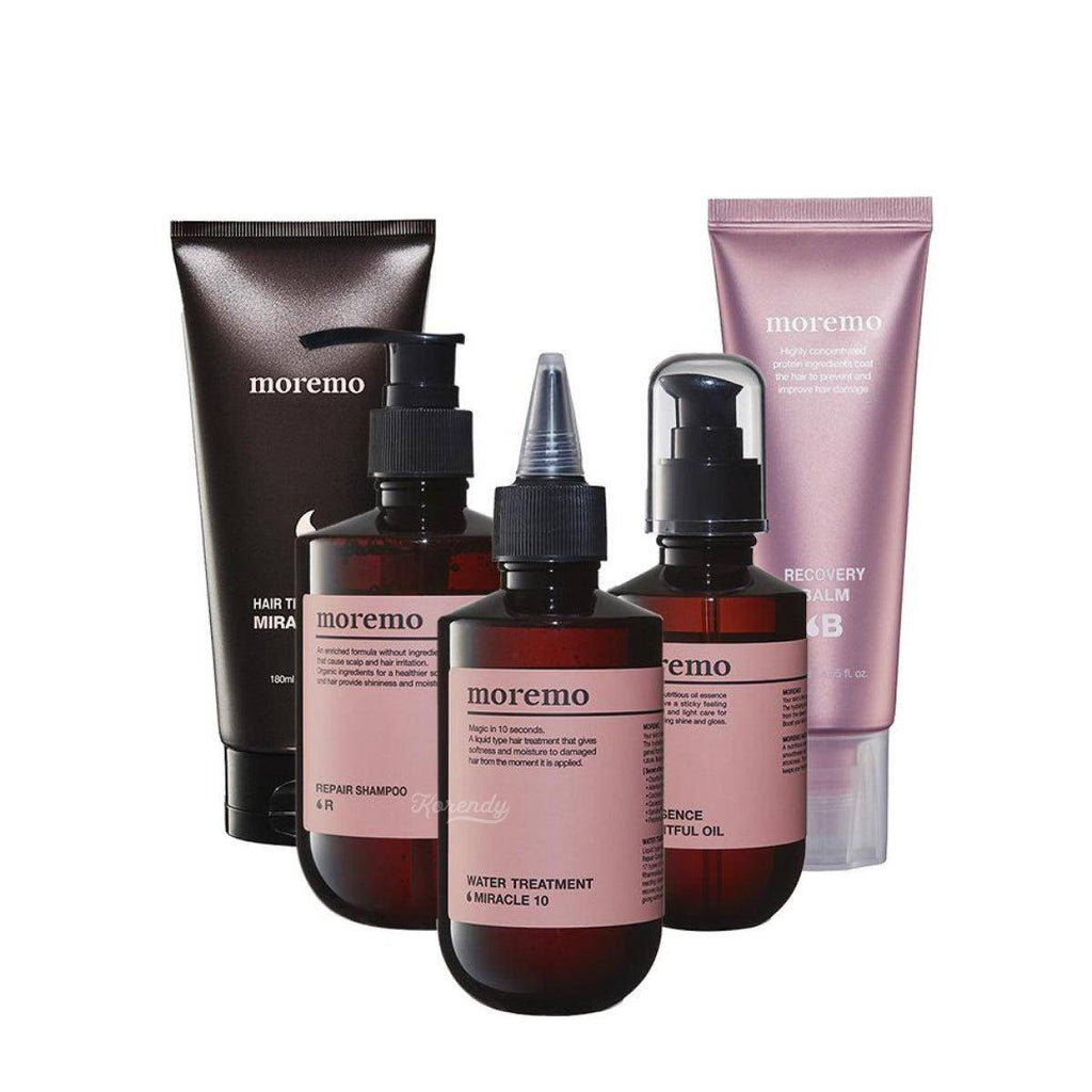 Moremo - 5 Adımda Saç Rüyası Seti (Repair Shampoo, Water Treatment, Miracle Mask, Hair Essence, Recovery Balm) Set Ürünler Korendy Türkiye Turkey Kore Kozmetik Kbeauty Cilt Bakım 