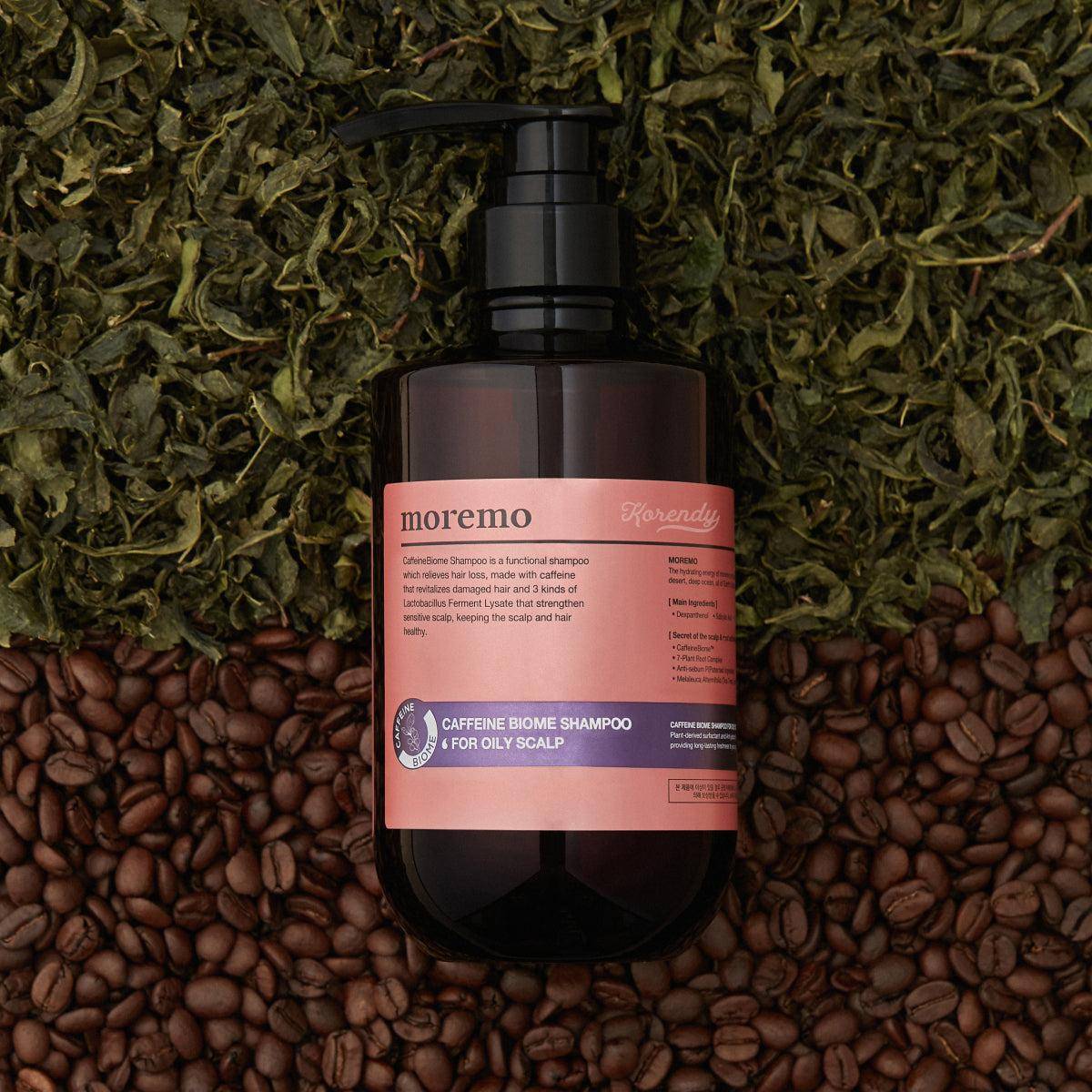 Moremo - Caffeine Biome Shampoo Oily (Yağlı saçlara) 500ml (İlk 50 ad %40 tanıtım indirimli) Saç Korendy Türkiye Turkey Kore Kozmetik Kbeauty Cilt Bakım 