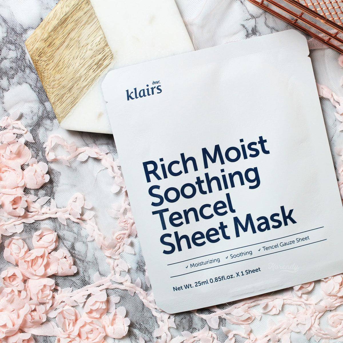 Klairs - Rich Moist Soothing Tencel Sheet Mask 25ml Maske (Yaprak) Korendy Türkiye Turkey Kore Kozmetik Kbeauty Cilt Bakım 