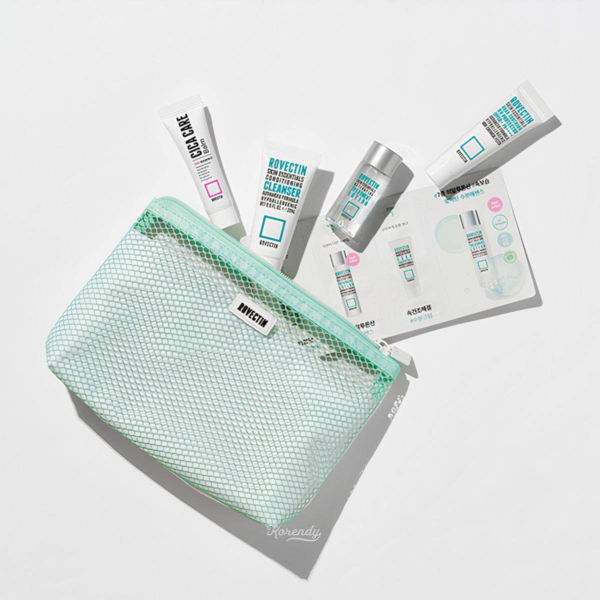 Rovectin - 4-Step Travel Kit (İlk 50 ad. %20 Tanıtım indirimli) Set Korendy Türkiye Turkey Kore Kozmetik Kbeauty Cilt Bakım 